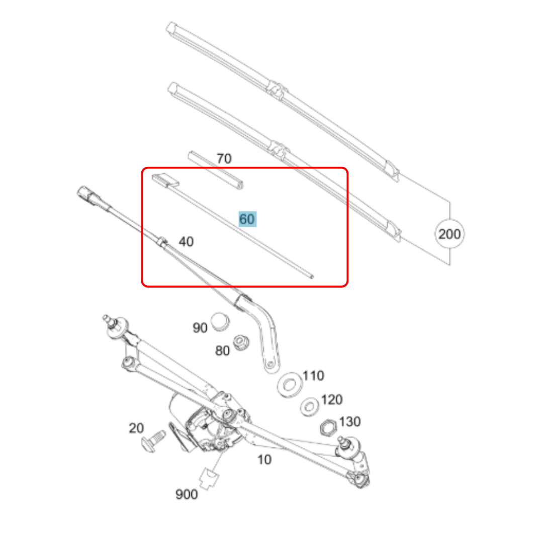 Original Mercedes Windshield Spray Nozzle for Sprinter 2010-2018