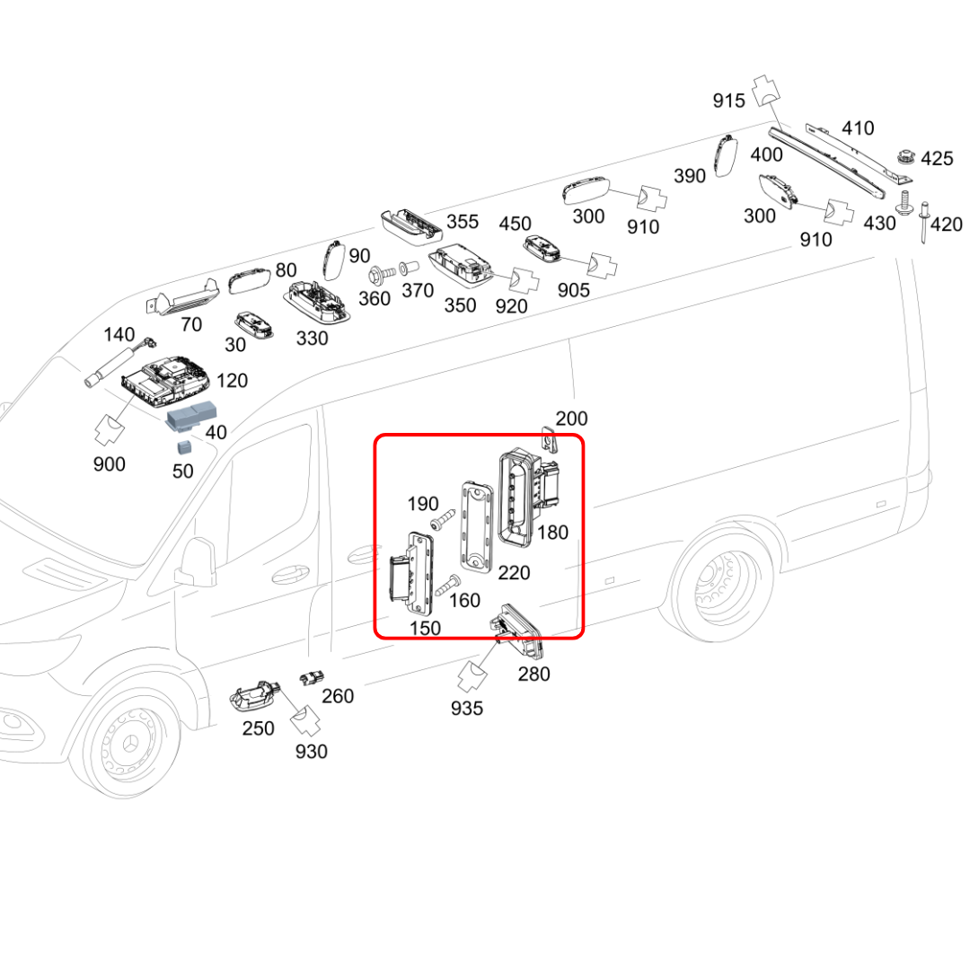 Sliding Door Contact Switch for Sprinter 2019-2025