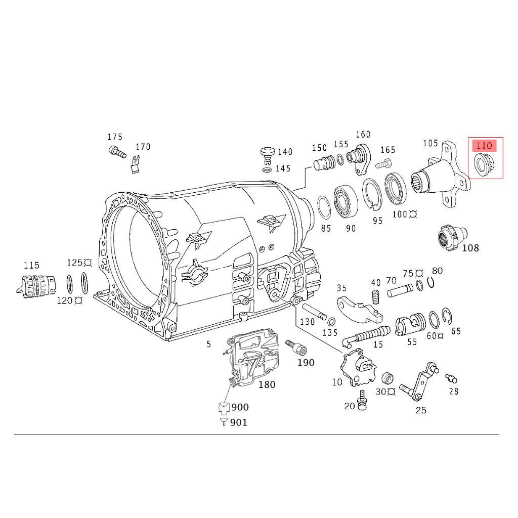 Transmission Bihexagonal Nut W Flange