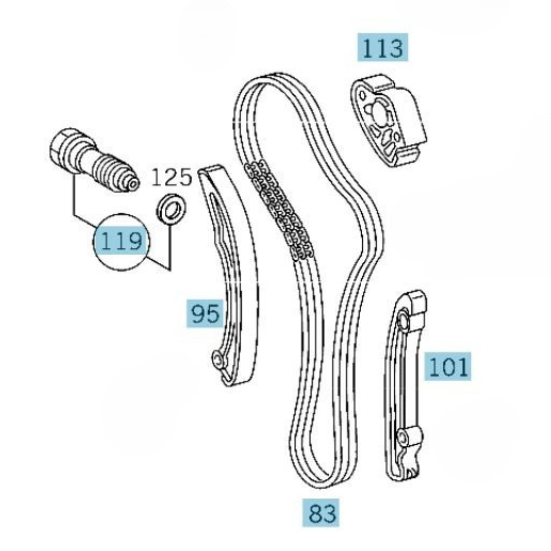 Timing Chain Kit for Sprinter van T1N 2002-2006 OM612 OM647