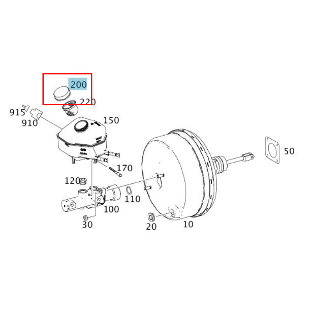 Brake Fluid Reservoir Cap (Main Filler Cap) for Sprinter 2007-2023