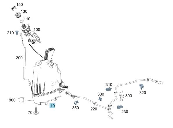 Used Genuine AdBlue DEF Tank Container with Sensor 9104702401 for Sprinter 2019+