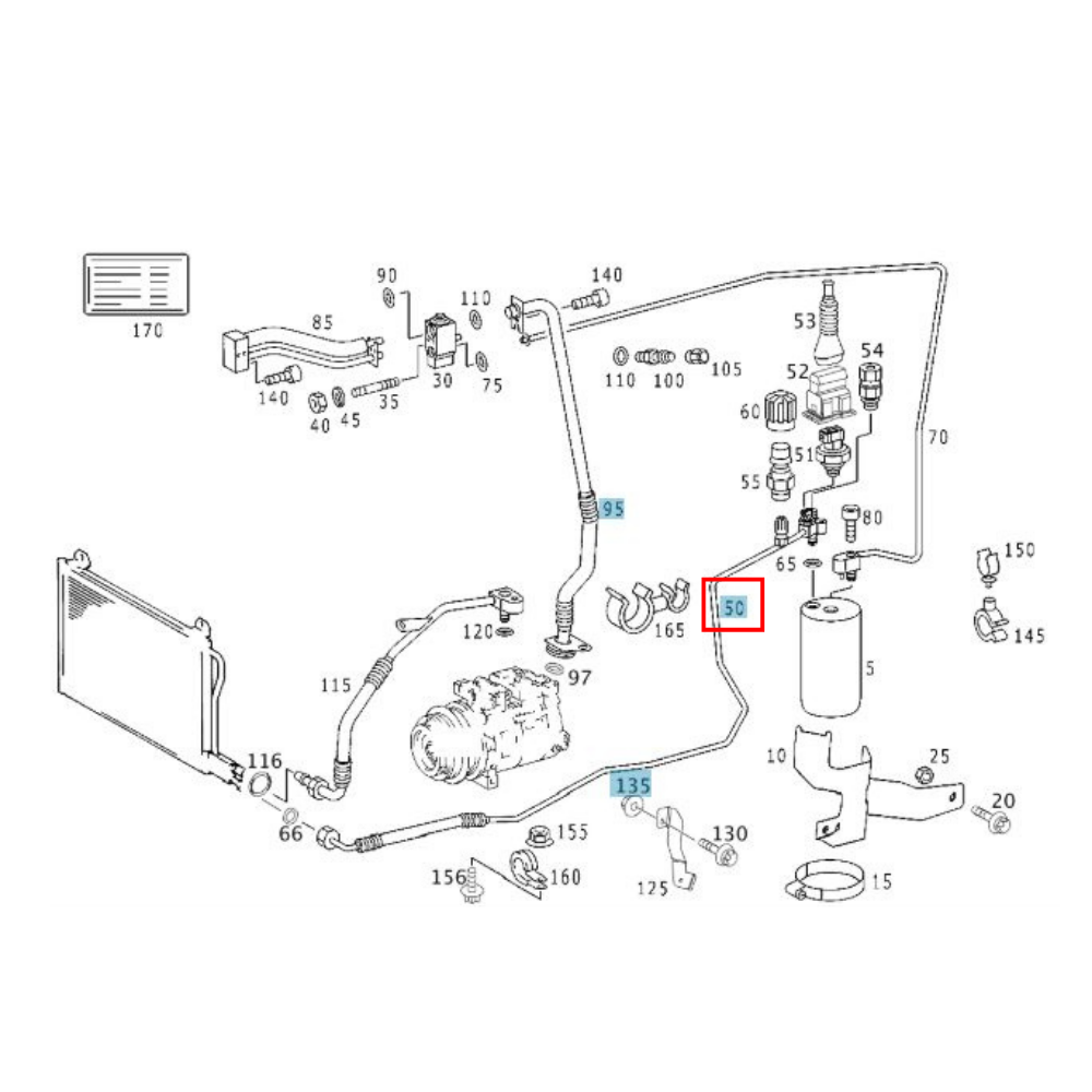 A/C Line for Sprinter T1N 901830221