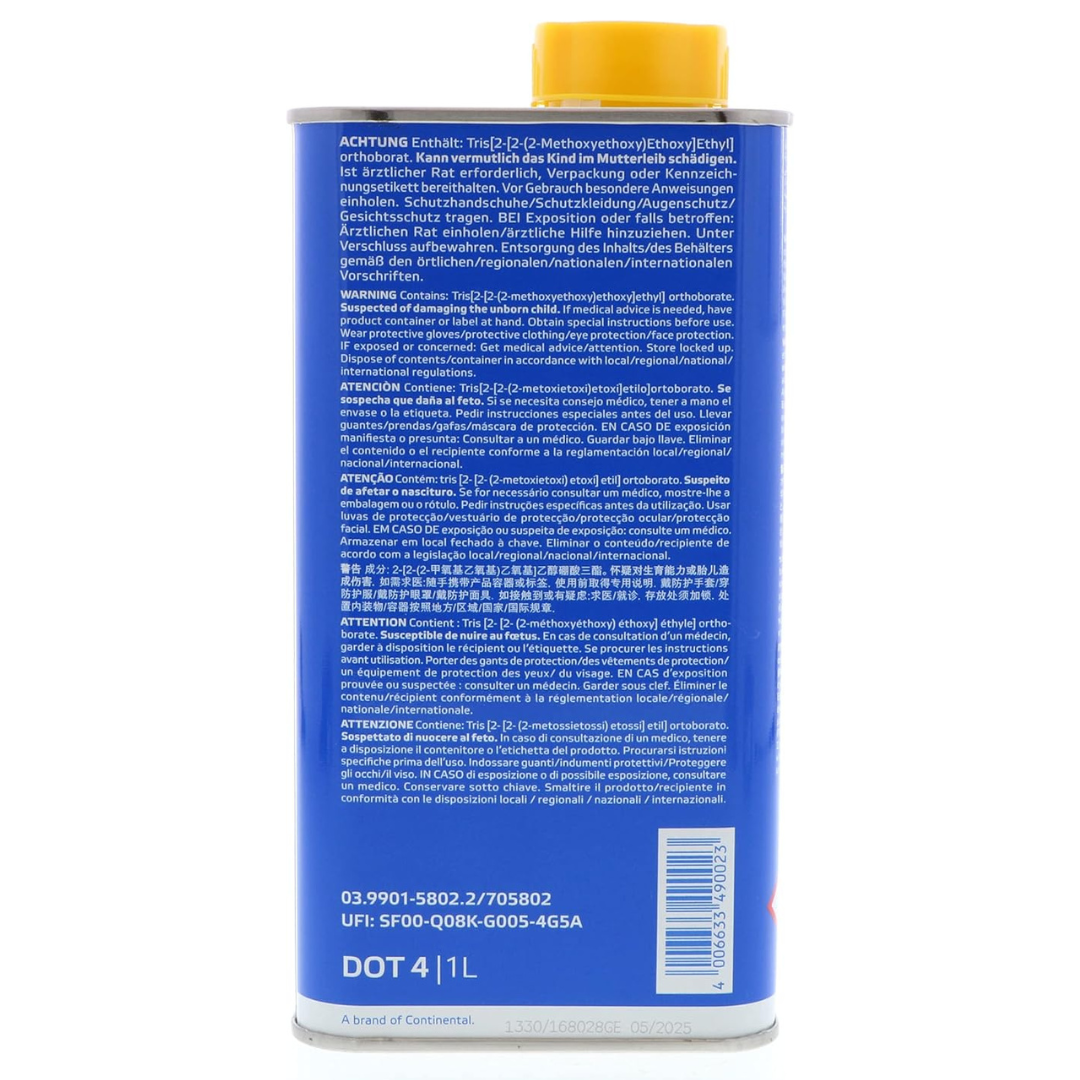 Brake Fluid ATE SL DOT 4 (1 Liter Can) 705802