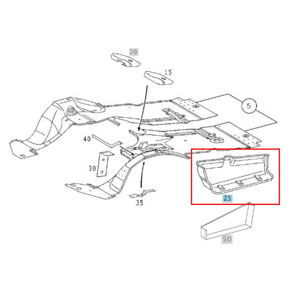 Right Passenger Side Door Step with Inner Seal for Mercedes Dodge Sprinter T1N 2002-2006