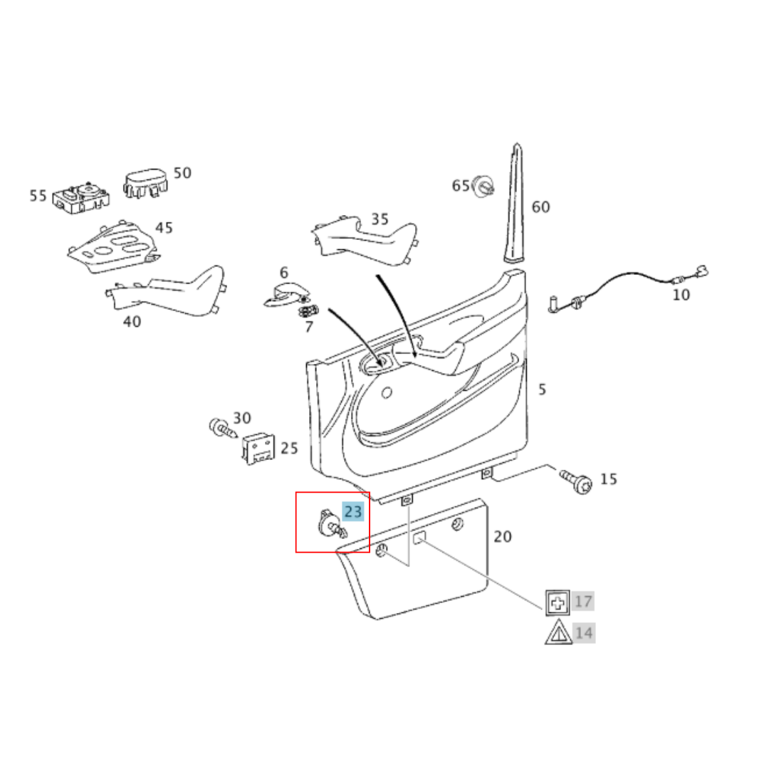 Front Door Lower Panel Handle