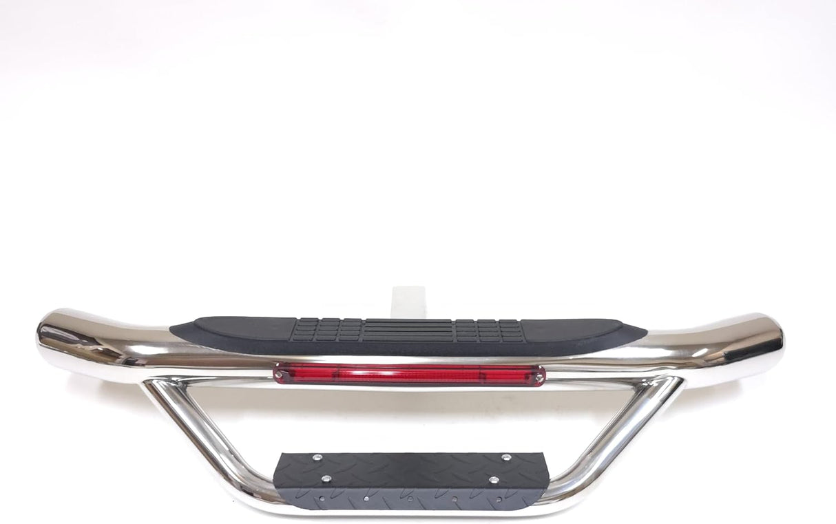 Chrome Towing Hitch Step with Brake Light