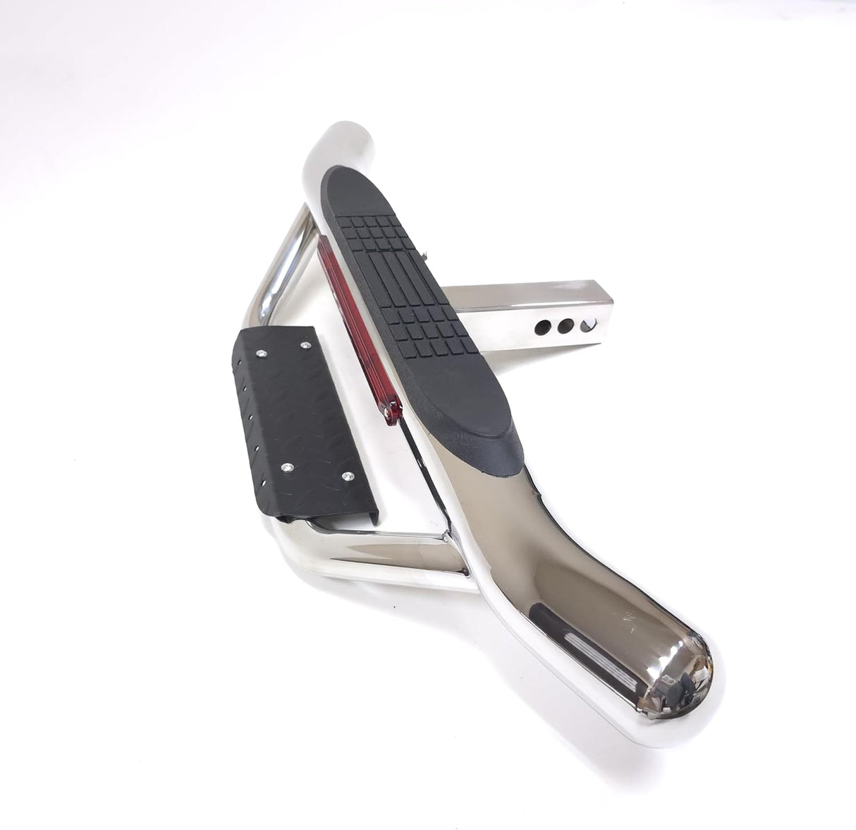 Chrome Towing Hitch Step with Brake Light