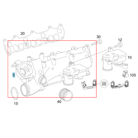 Genuine Mercedes Passenger Right Intake Manifold with Servo OM642 3.0L V6