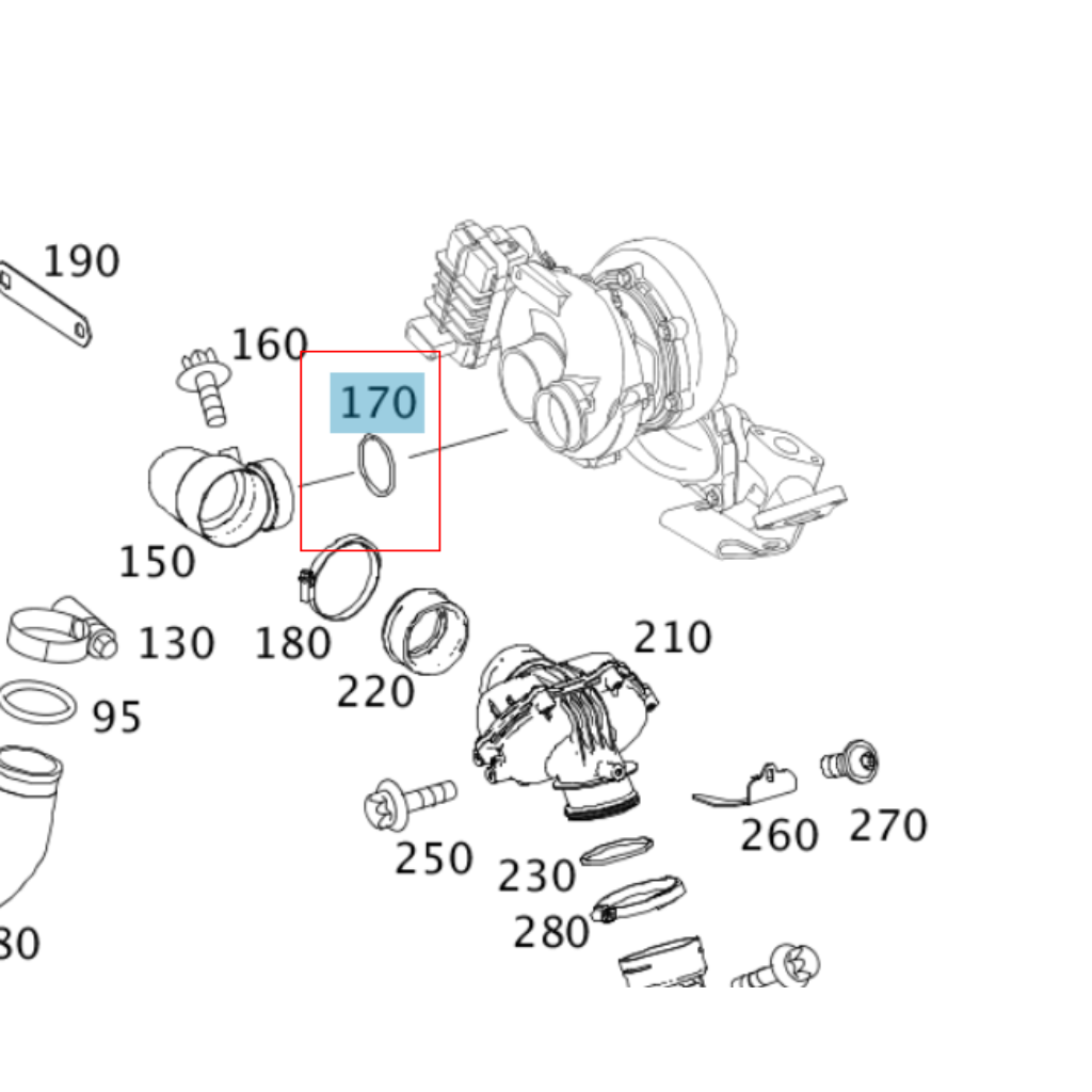 Engine Air Intake Tube O-Ring