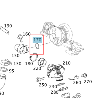 Engine Air Intake Tube O-Ring