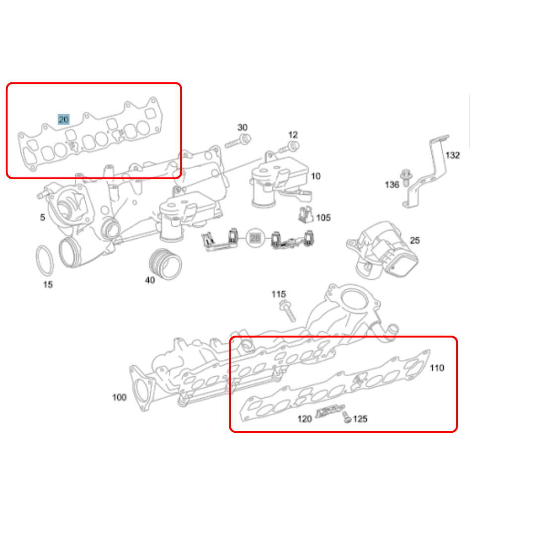 Intake Manifold Gasket for Sprinter 3.0L V6 OM642