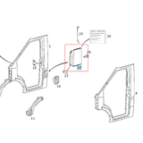 Genuine Mercedes-Benz Fuel Filler Flap Door with Spring for Sprinter 2004-2006