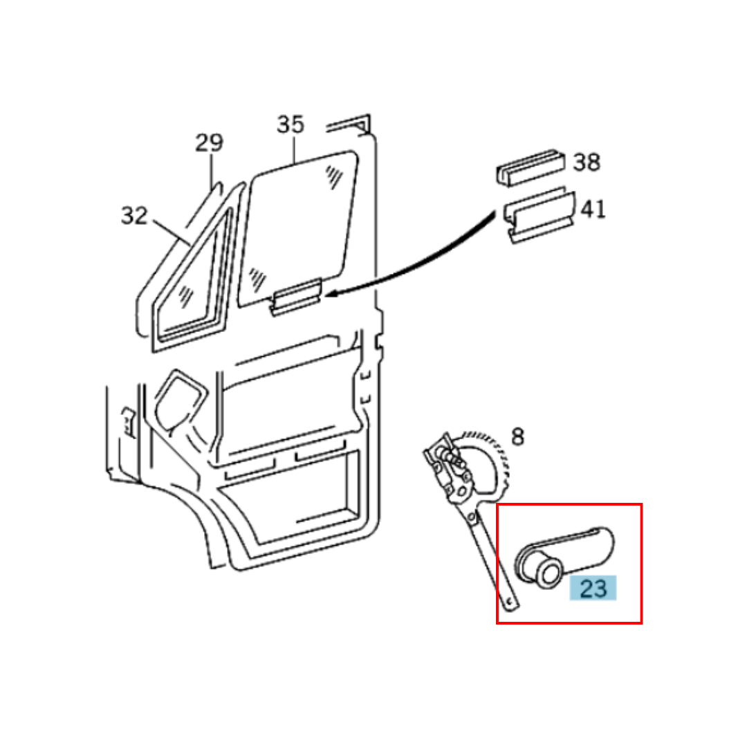 Window Crank for Sprinter T1N 2002-2006
