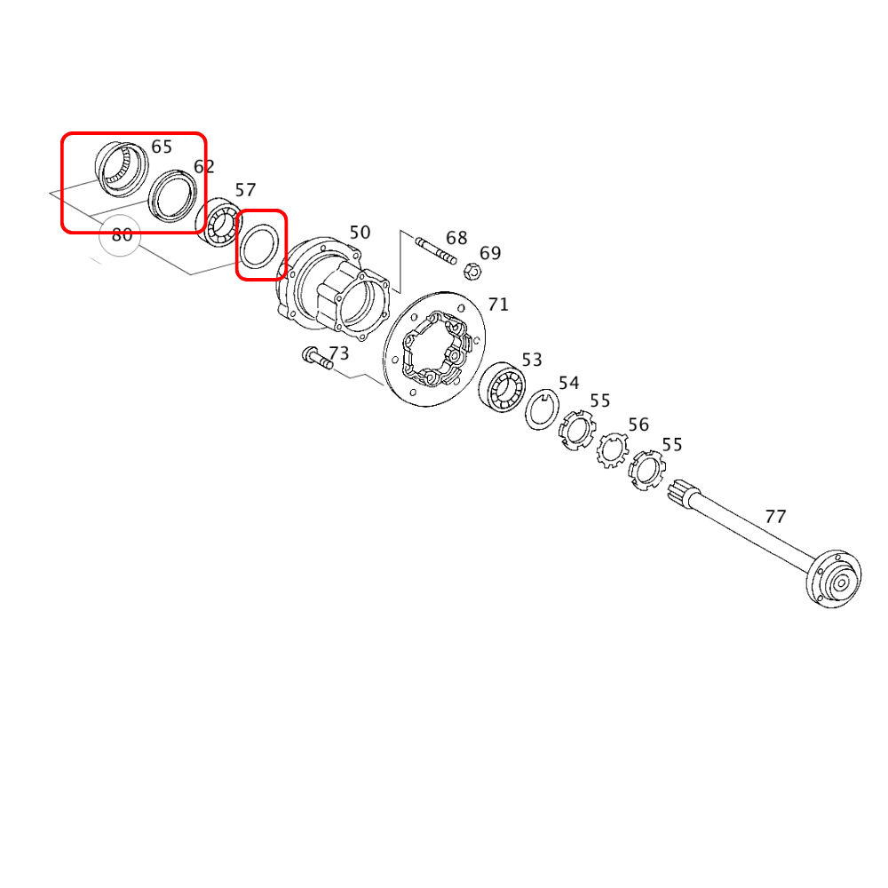 Genuine Wheel Hub Repair Kit for Sprinter 3500 2007-2016