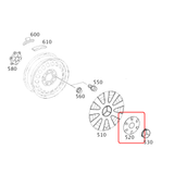Genuine Wheel Hub Cap for Sprinter 2500 2007-2025