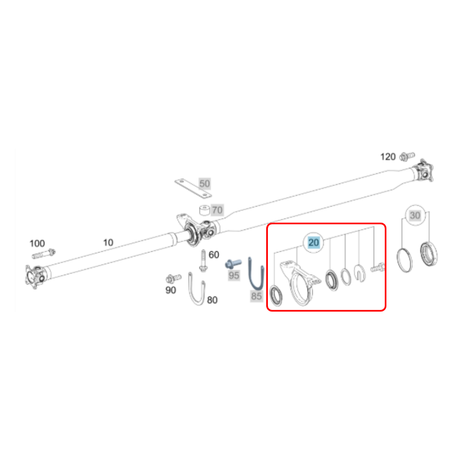 Center Support Drive Shaft Bearing for Sprinter 2007-2025