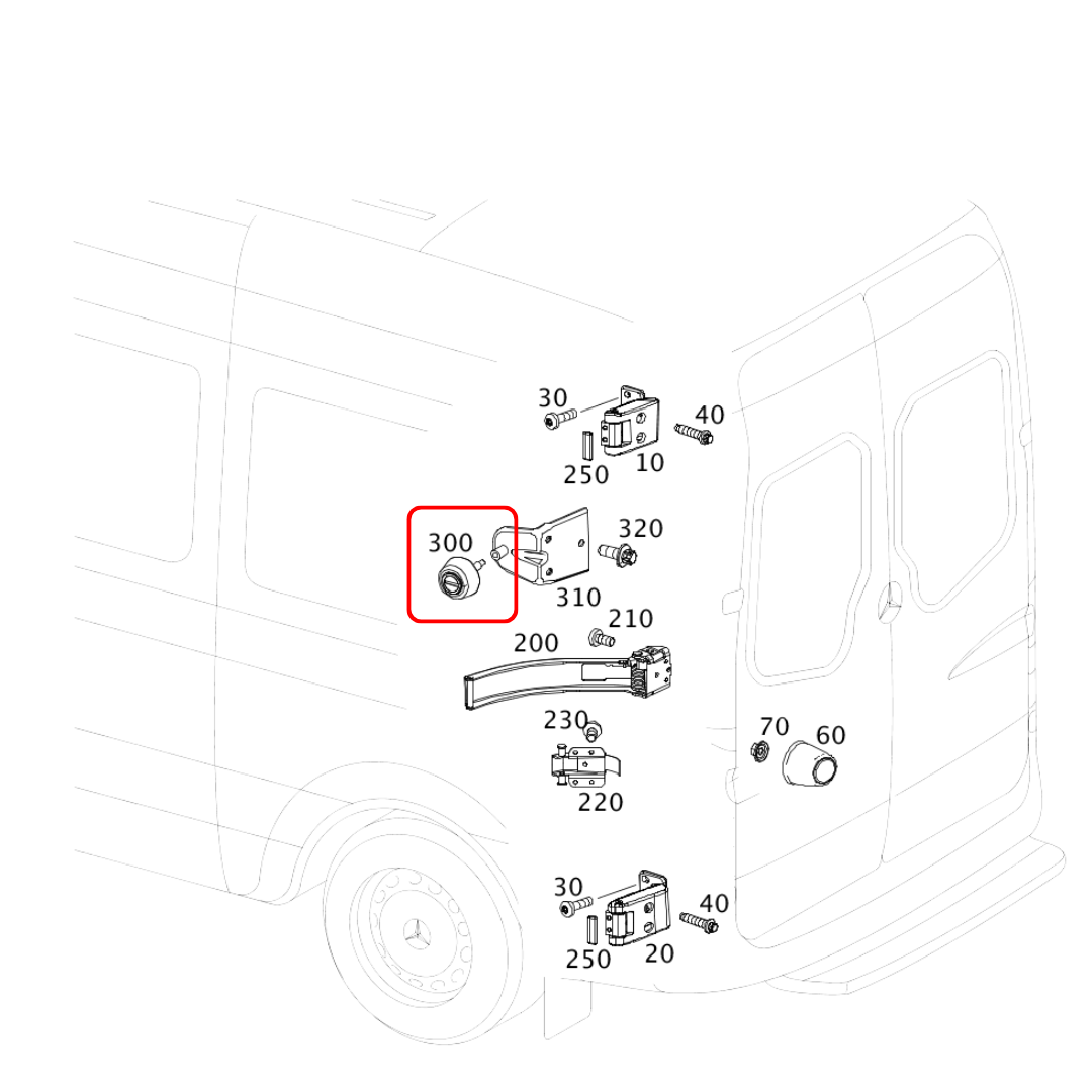 Rear Door Check Magnet Stopper for Sprinter 2007-2018