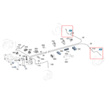 Genuine Mercedes-Benz Rear Brake Hose 9074283000 for Sprinter 2019-2024