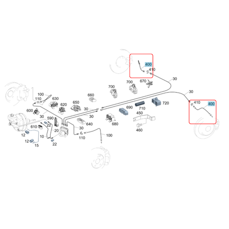Genuine Mercedes-Benz Rear Brake Hose 9074283000 for Sprinter 2019-2024