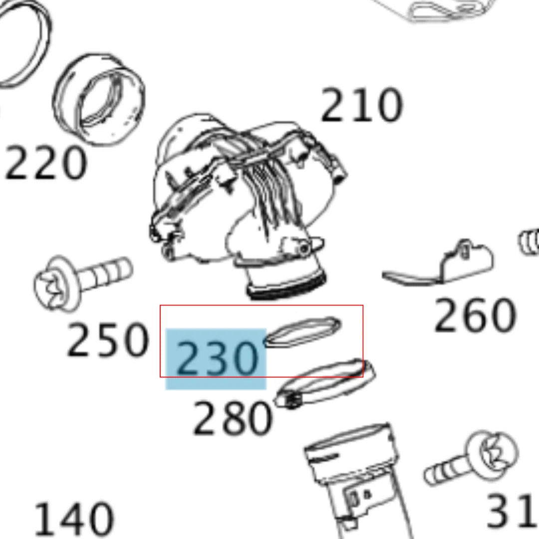 Genuine Turbocharger Intercooler Intake Silencer O-Ring