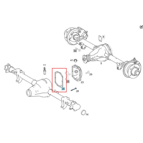 Genuine Differential Axle Housing Cover Gasket for Sprinter 2010-2025